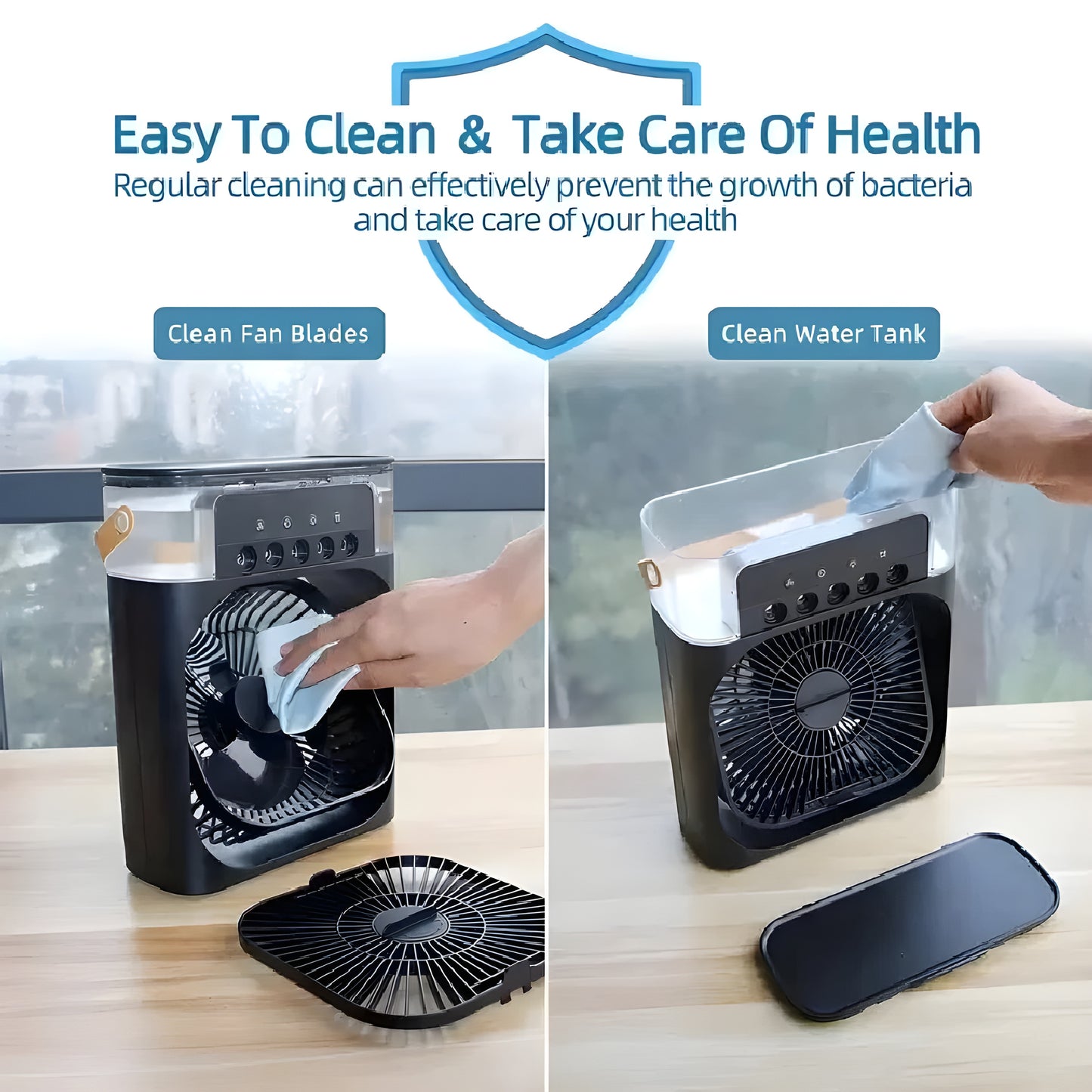 Noor™  Minute Cool - Portable Cooling Mist Fan