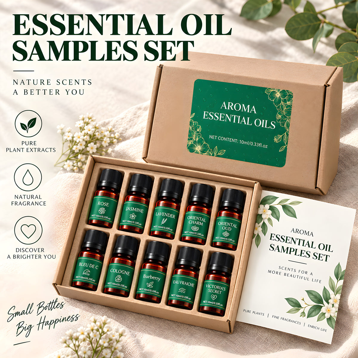 Noor™ - Natural Essential Plant Oils (Luxurious 10 pc set)