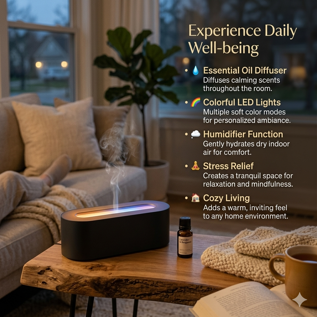 Noor AmbiFlame™ V2 - Ultrasonic Aroma Diffuser