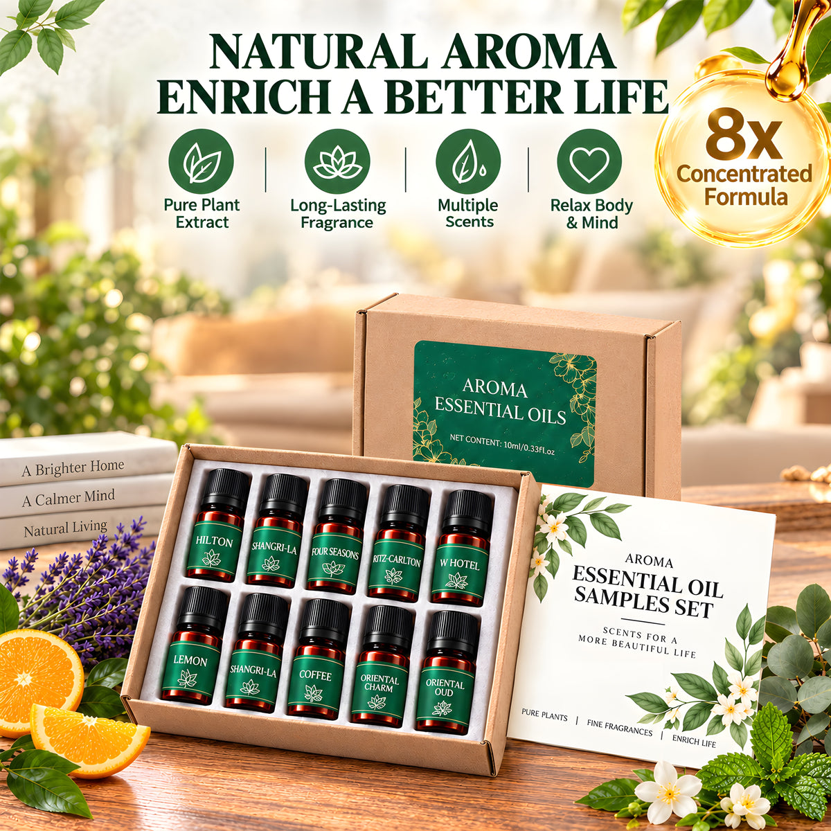 Noor™ - Natural Essential Plant Oils (Luxurious 10 pc set)
