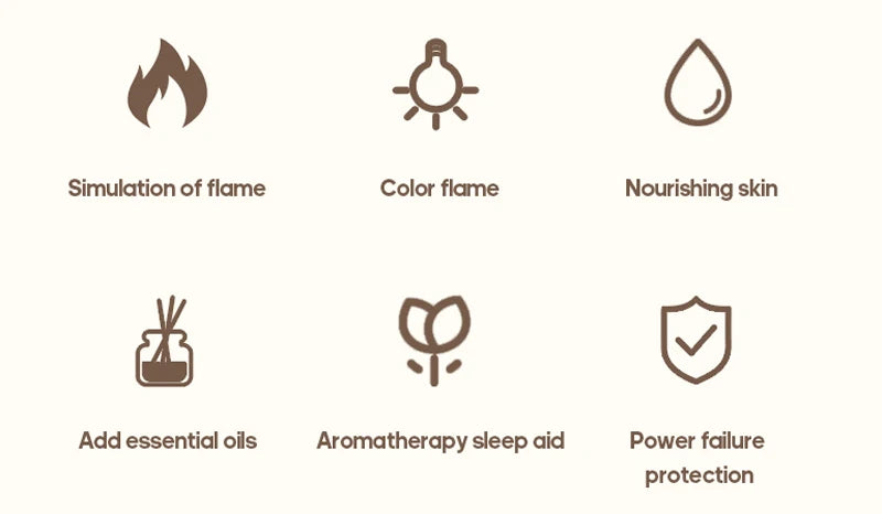 Noor AmbiFlame™ V2 - Ultrasonic Aroma Diffuser